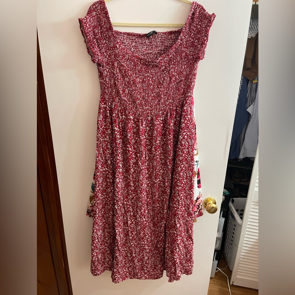Shein dress, off shoulder.